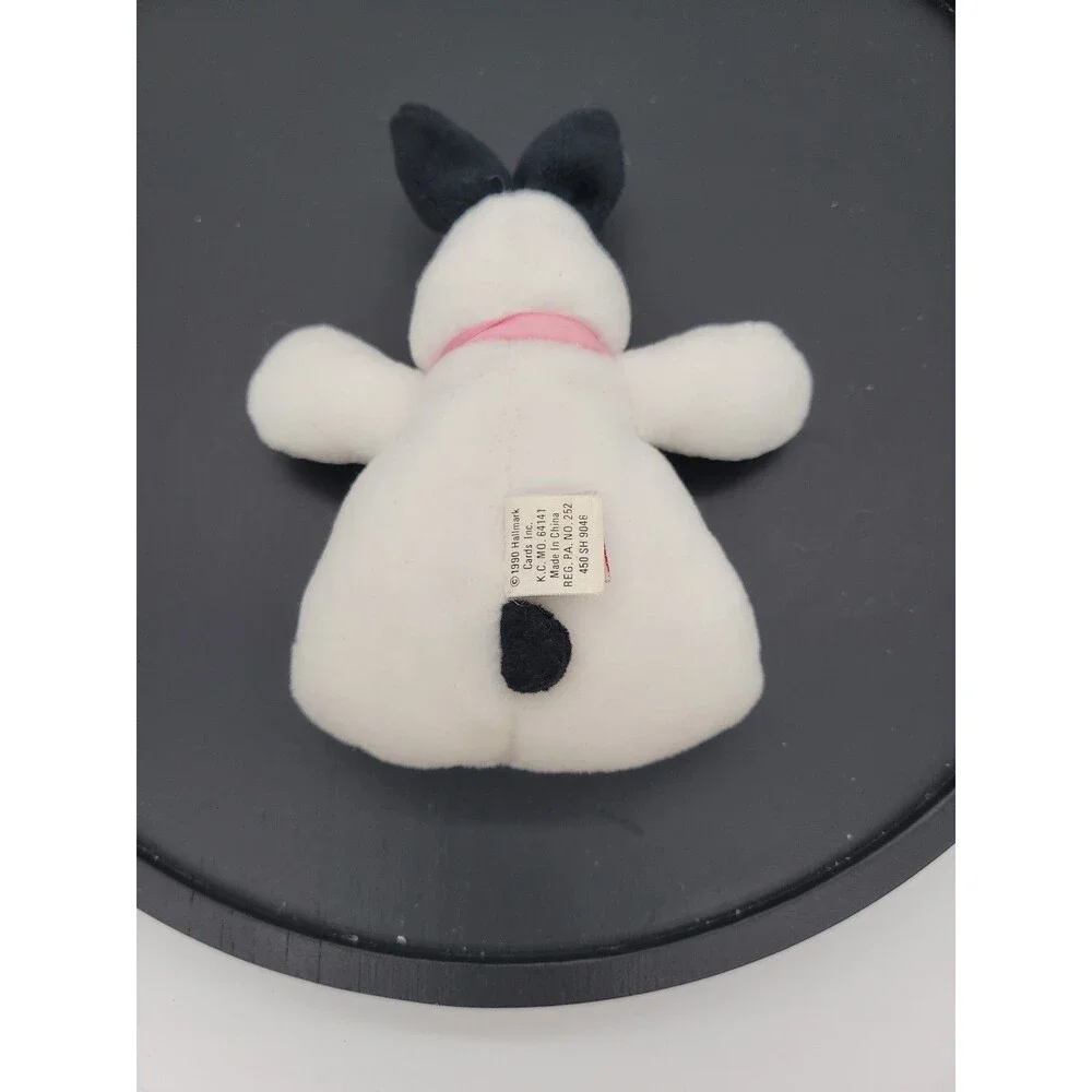 Vintage 1990 Hallmark Rabbit Bunny White w/ Black and Pink Ears Mini 6
